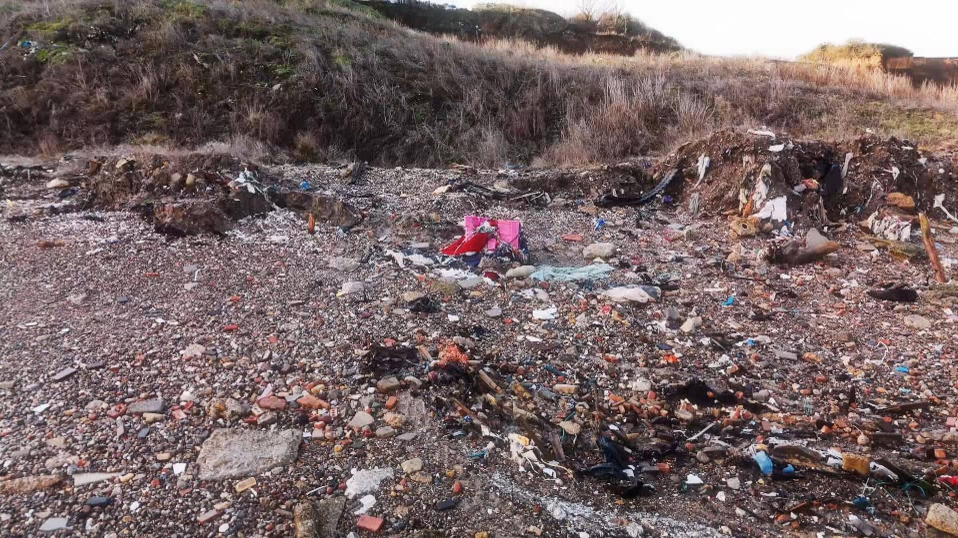 Lorries dumped waste on beach – as experts reveal gangs can ‘make millions’ from illegal tipping