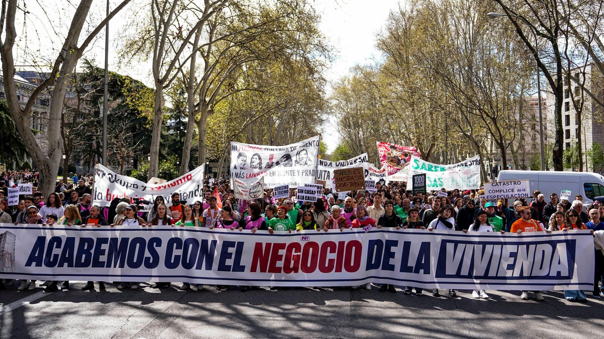 Protesters march in 40 Spanish cities against housing crisis fuelled by tourism boom