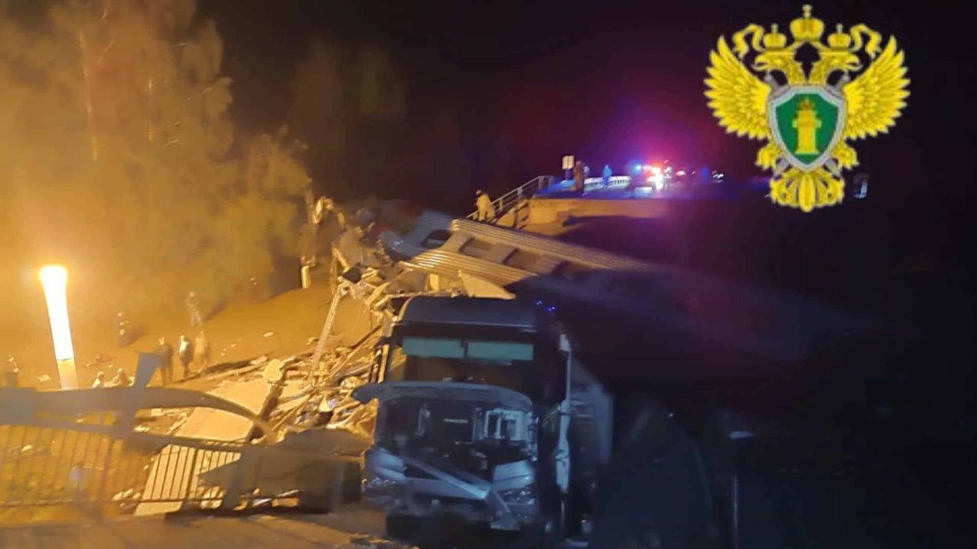 Train derails in Russian bridge collapse – as ‘illegal interference’ blamed