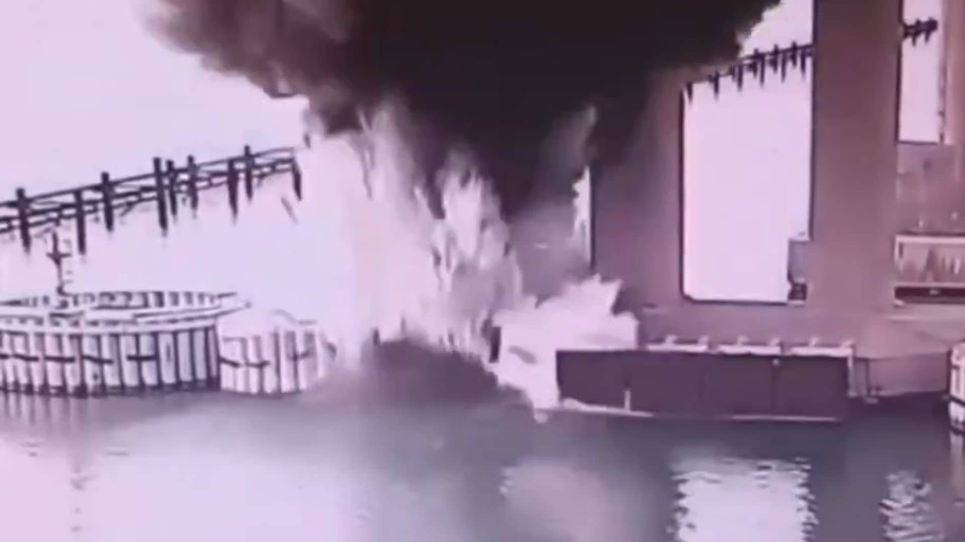 Underwater explosives strike bridge linking Russia to Crimea, Ukraine says